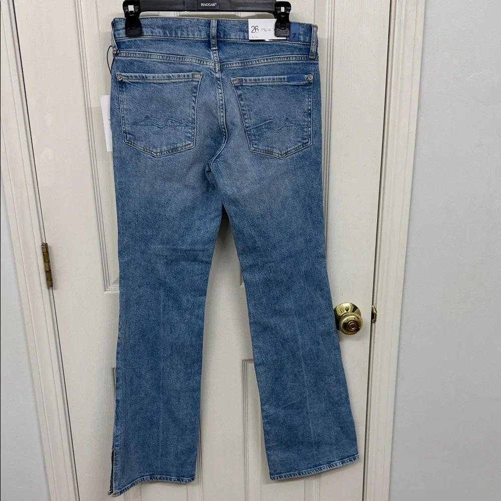 7 For All Mankind Low-Rise Slit-Flare Jeans: 26 - Picture 5 of 9